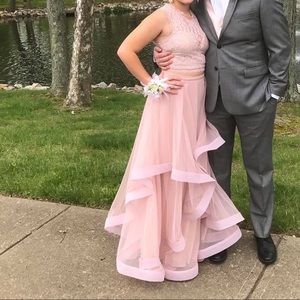 Two piece prom dress